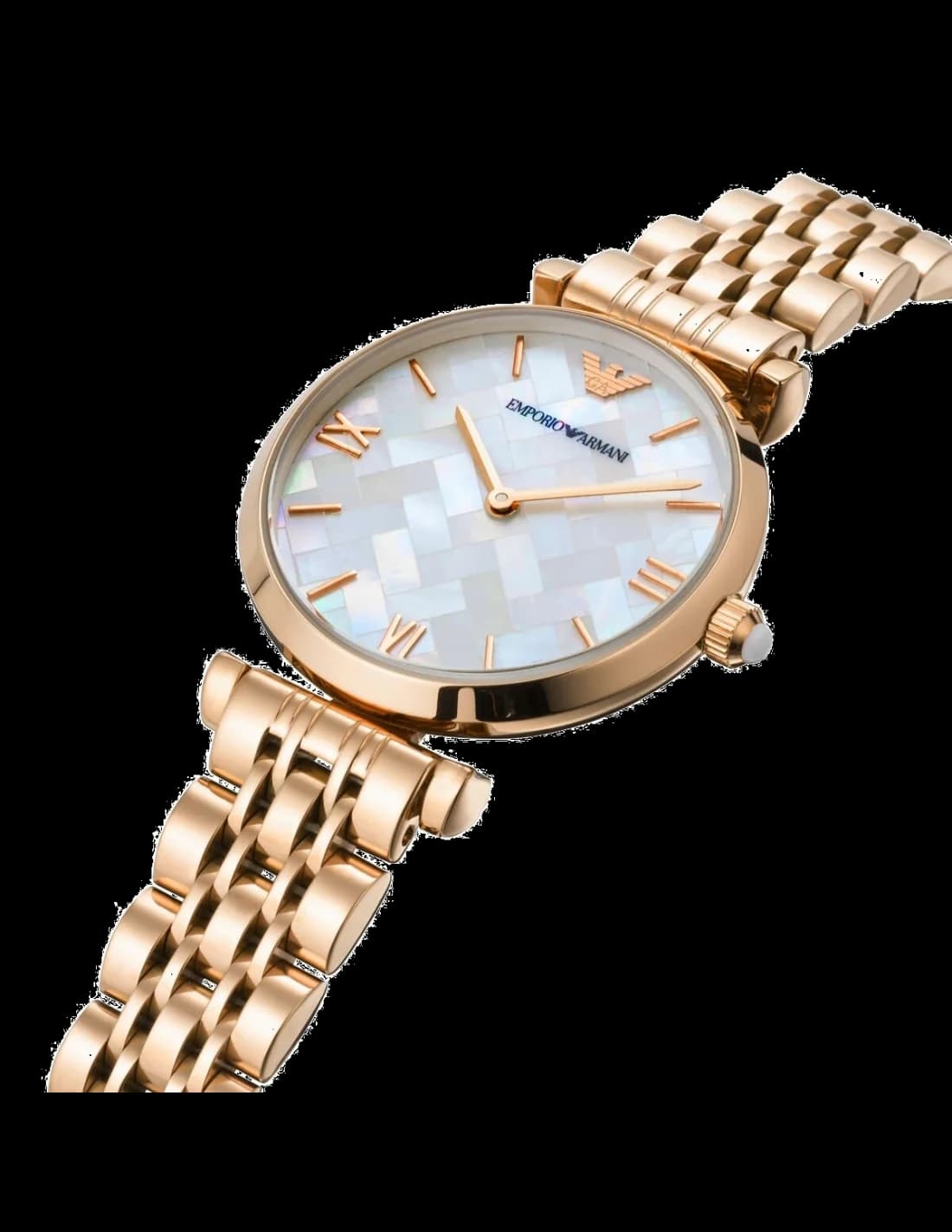 Bracelet Emporio Armani AR11110 en cuir noir avec boucle ardillon et surpiqûres contrastées