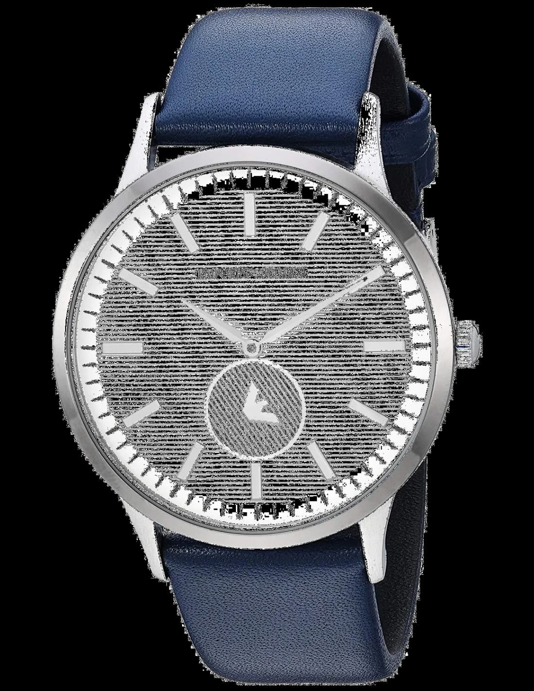 Montre Emporio Armani AR11119 au cadran noir avec index bâtons et aiguilles argentées, style sport chic