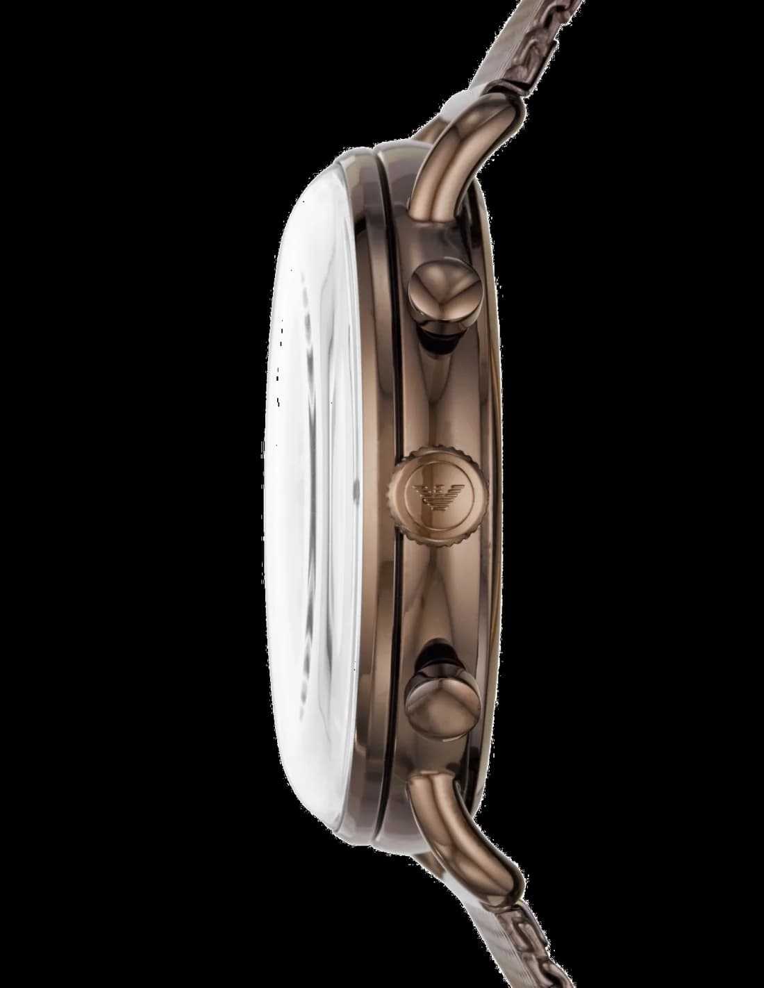 Montre Emporio Armani AR11169 Chronographe avec Bracelet en Maille Milanaise vue 2