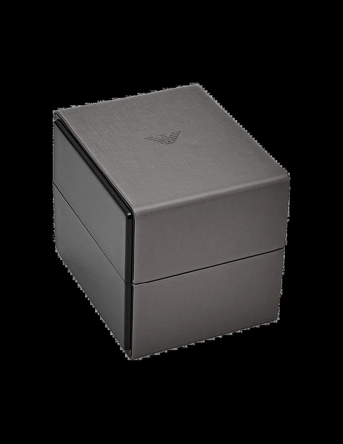 Bracelet Emporio Armani AR11171 en cuir noir avec surpiqûres ton sur ton, boucle ardillon en acier, confort et élégance