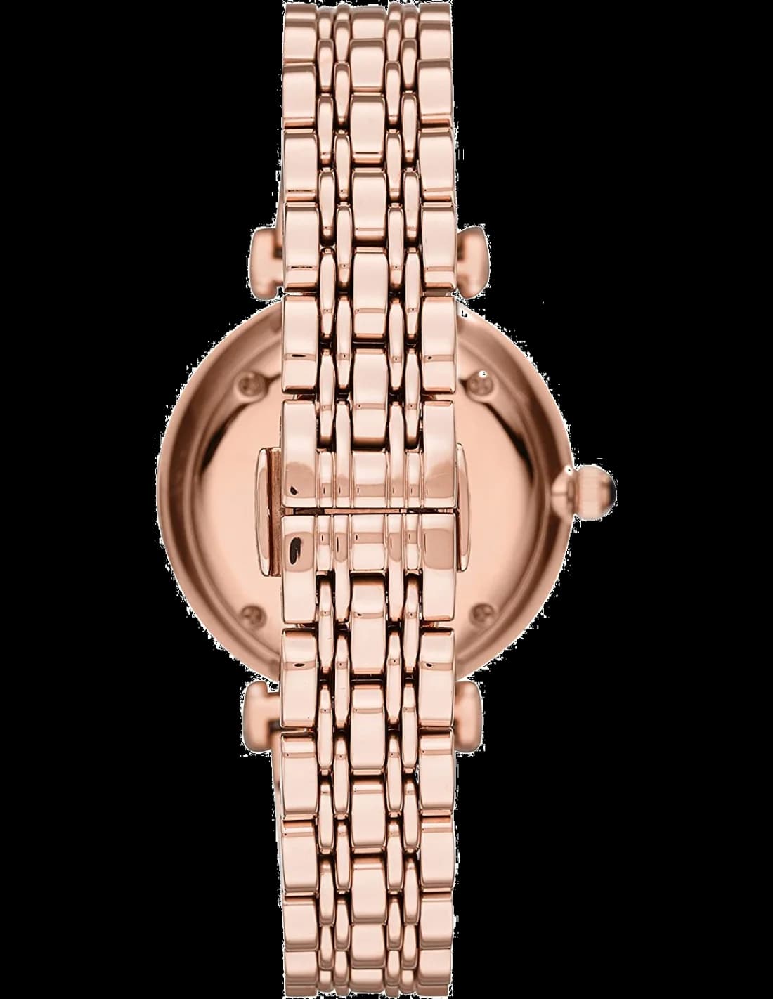 Bracelet Emporio Armani AR11206 en acier inoxydable rose gold, maillons T-Bar, fermoir déployante signé