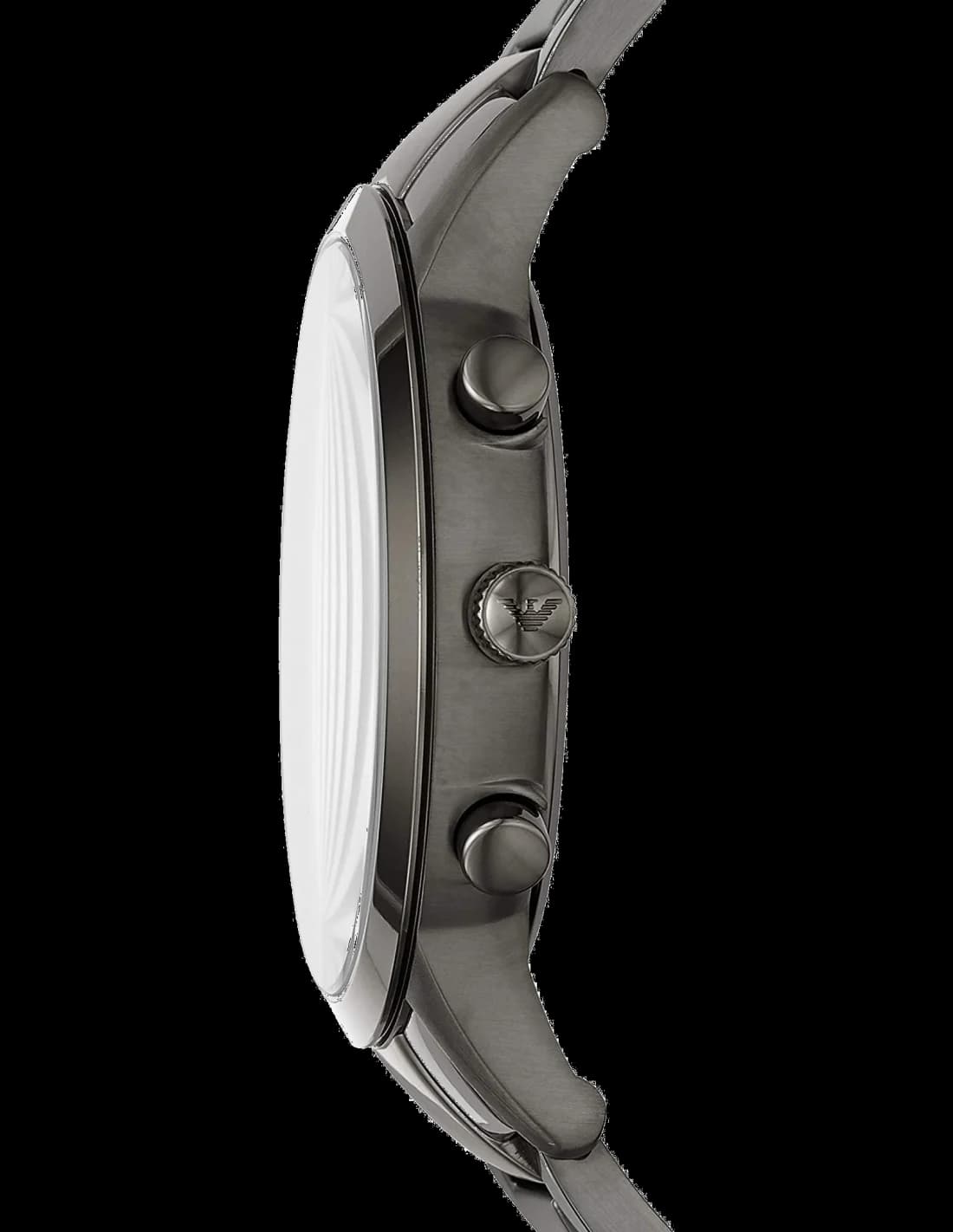 Bracelet Emporio Armani AR11215 bracelet acier inoxydable brossé avec maillons en H, fermoir déployant à double bouton-poussoir