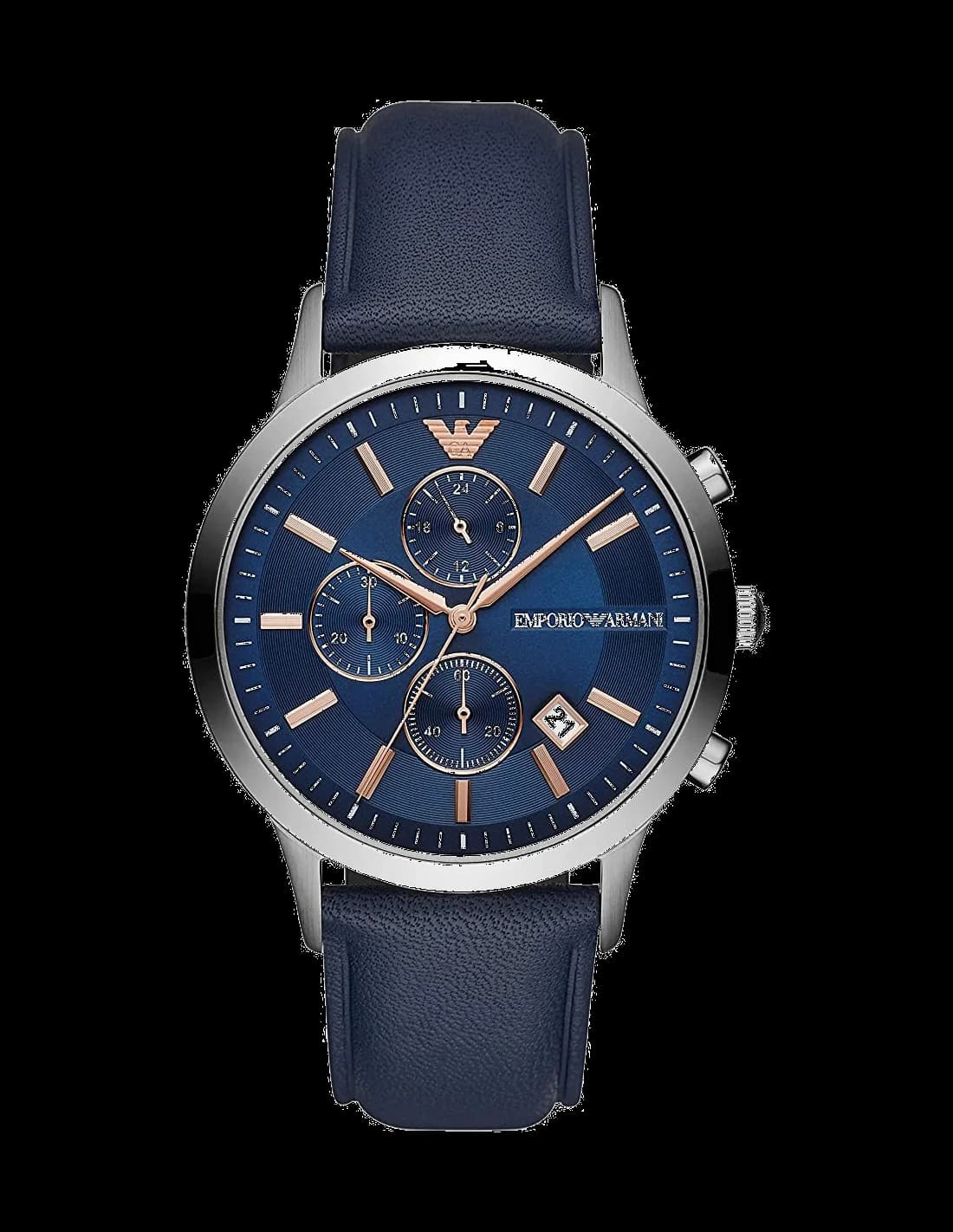 Montre Emporio Armani AR11216 au cadran bleu soleil et bracelet NATO