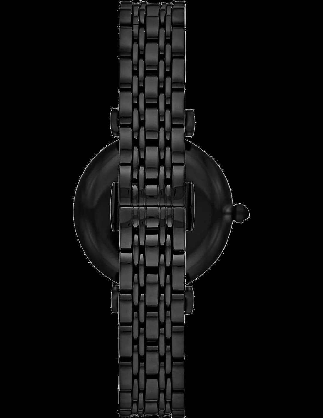 Bracelet Emporio Armani AR11245 en acier maille milanaise noire, finition brossée, fermoir déployante double sécurité