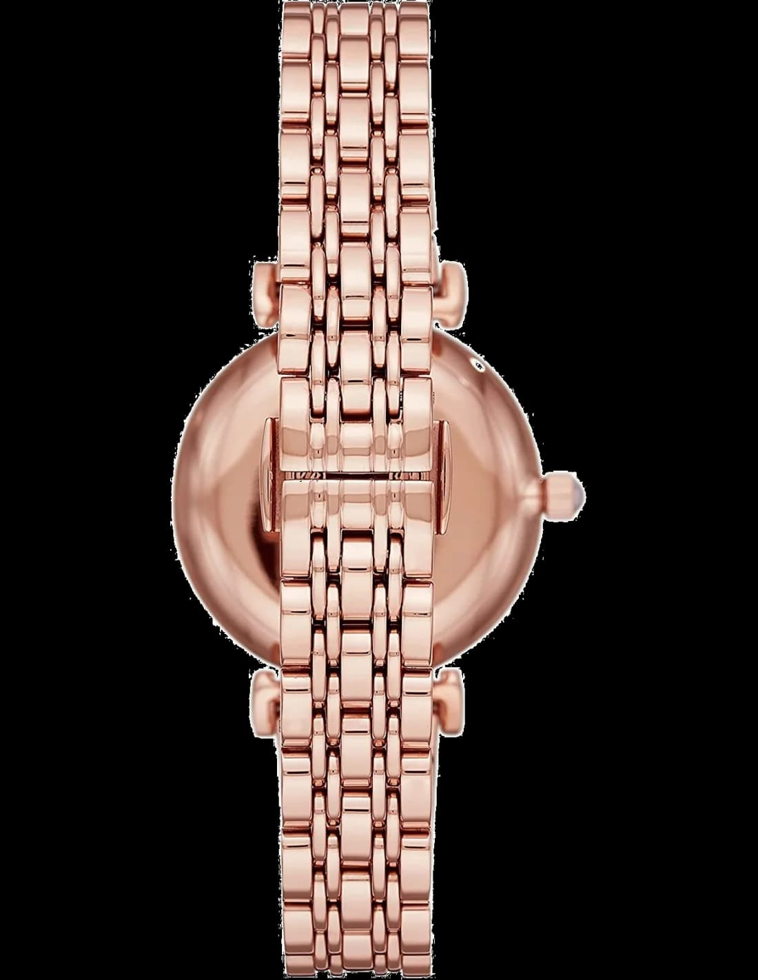 Bracelet Emporio Armani AR11267 en acier inoxydable or rose avec maille milanaise, finition brillante
