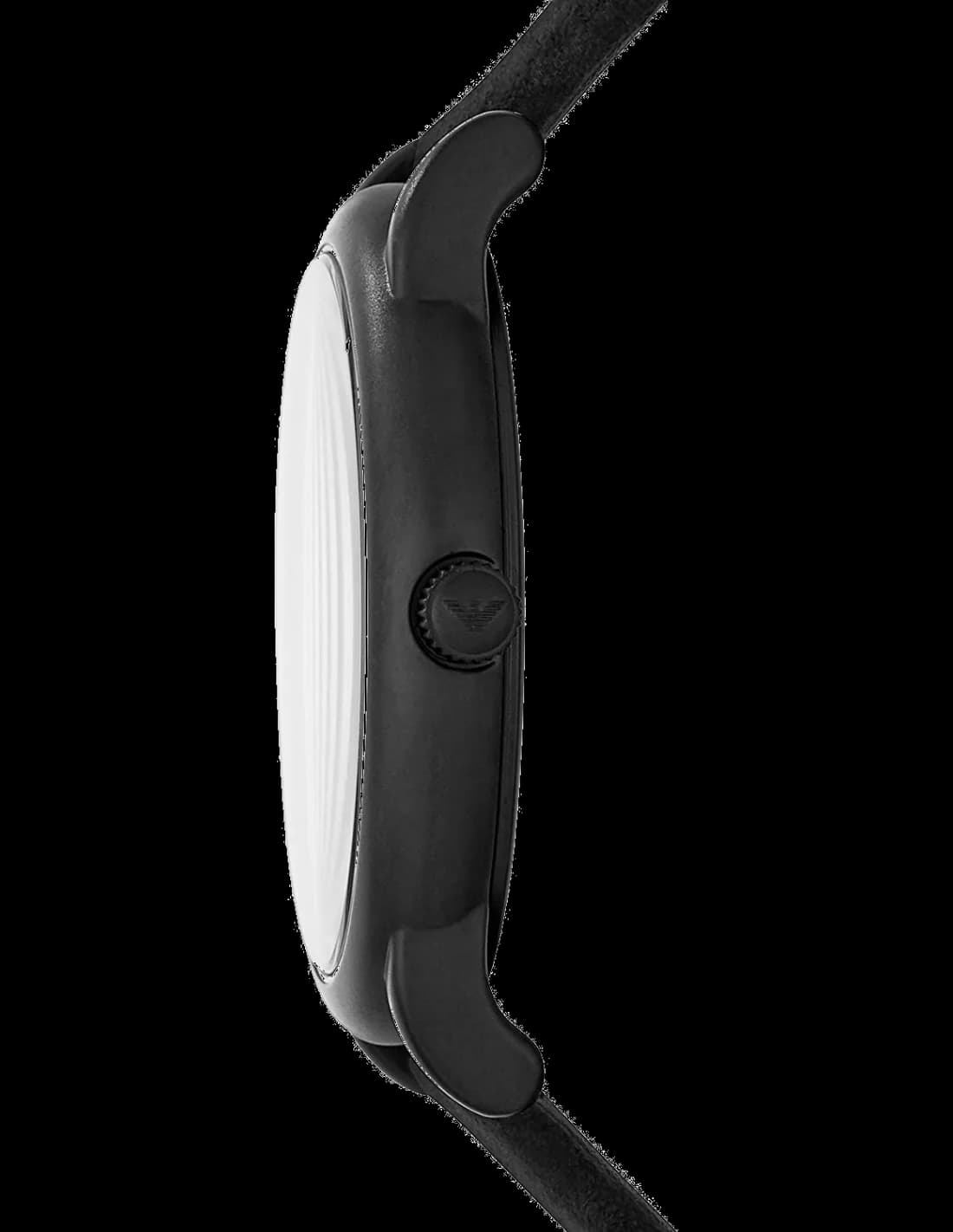 Cadran Emporio Armani AR11274 avec index bâtons, aiguilles luminescentes et date à 3h, élégance sobre
