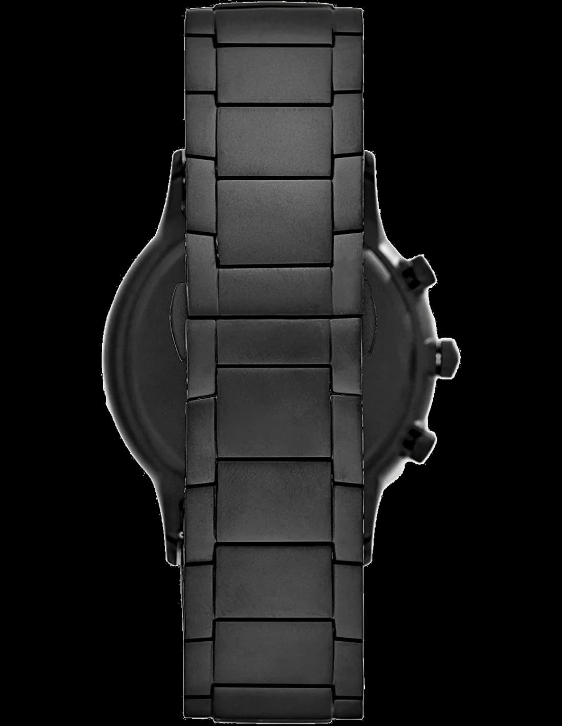 Bracelet Emporio Armani AR11275 en acier noir brossé, maillons ajustables, fermoir déployant double sécurité