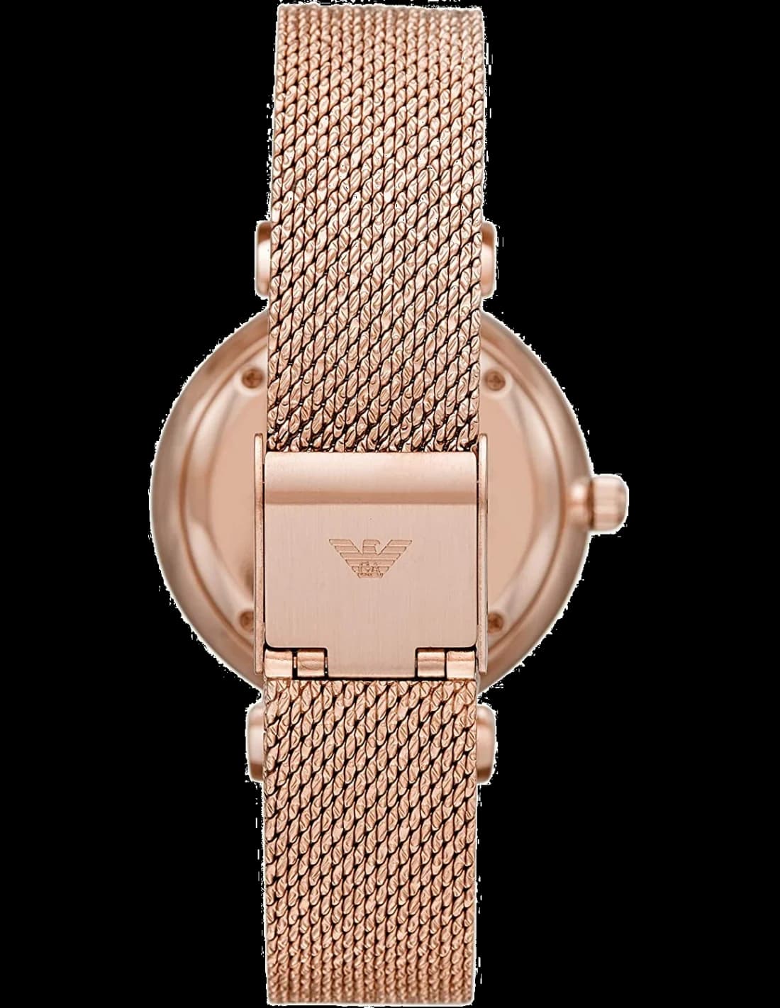 Cadran Emporio Armani AR11320 bleu soleil avec index appliqués et aiguilles dauphine, date à 3h, design minimaliste