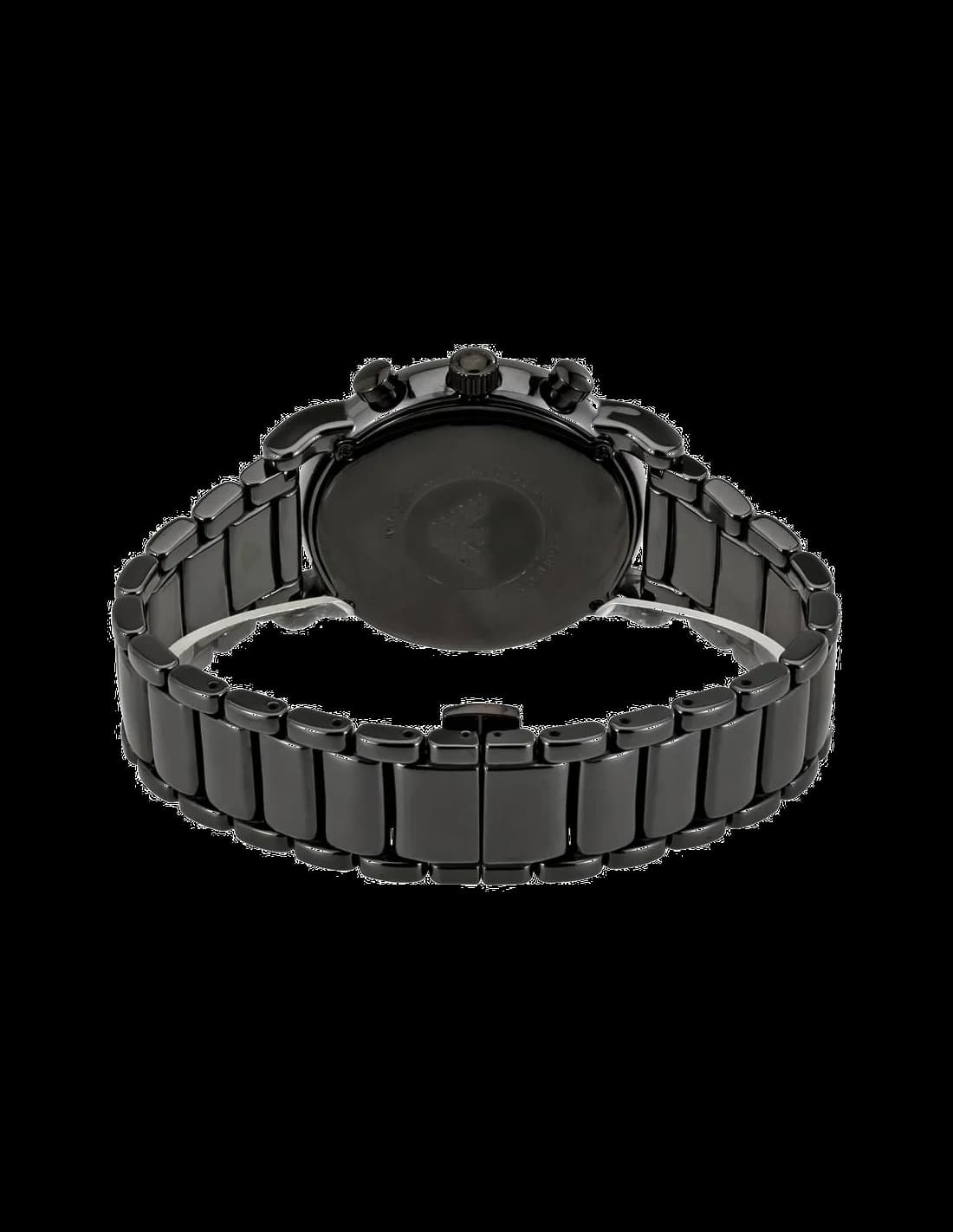 Bracelet Emporio Armani AR1507 en céramique noire lisse et polie, fermoir déployant ajustable