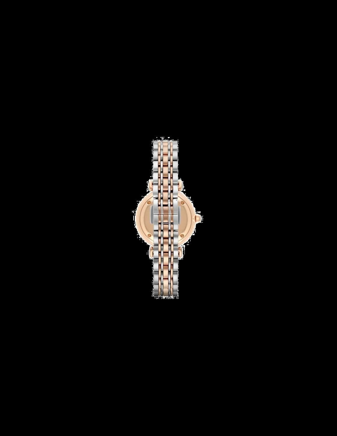 Bracelet Emporio Armani AR1926 en acier bi-colore or et argent, maillons alternés, fermoir déployant signé