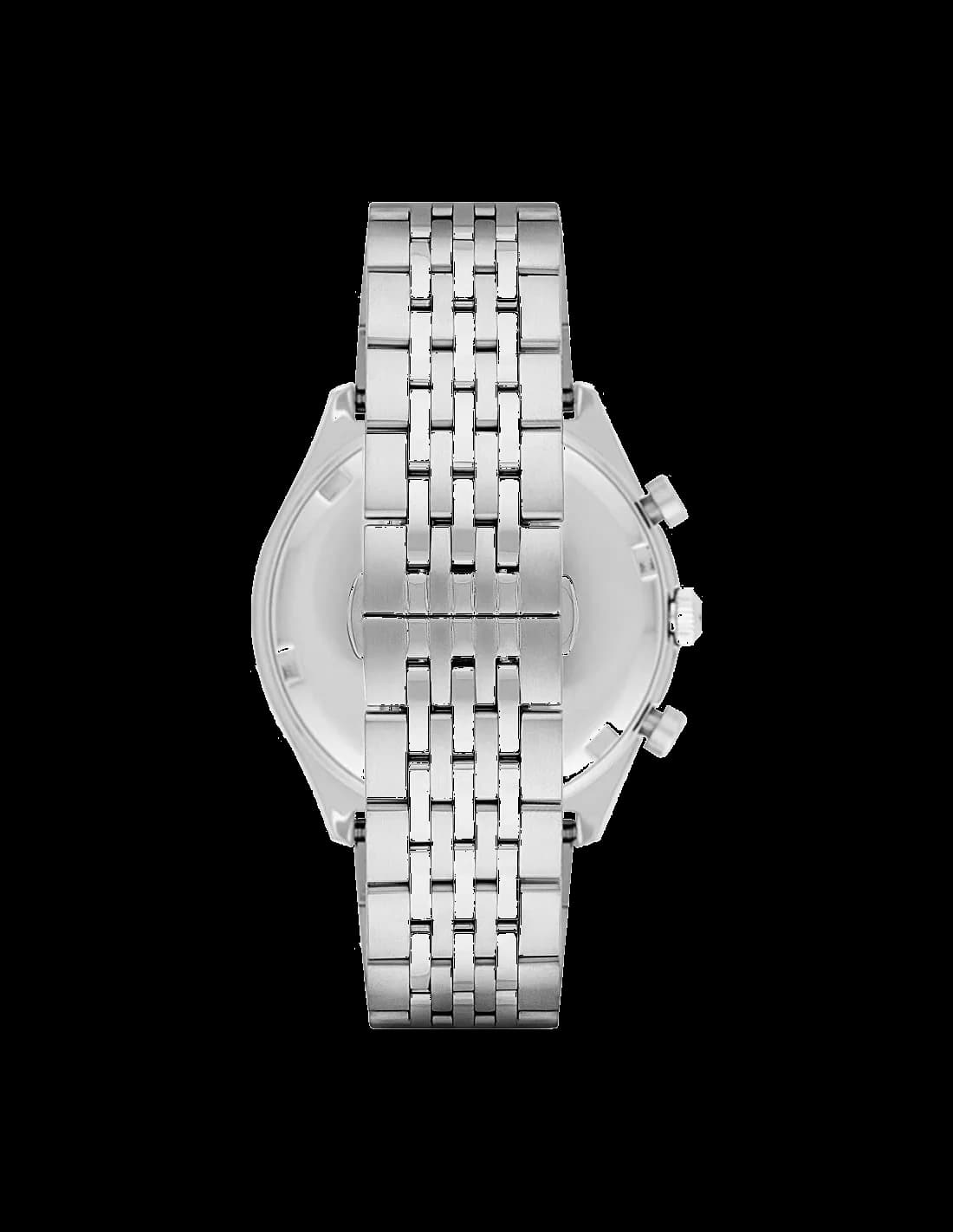 Bracelet Emporio Armani AR1974 en acier inoxydable argenté, maillons lisses, boucle déployante