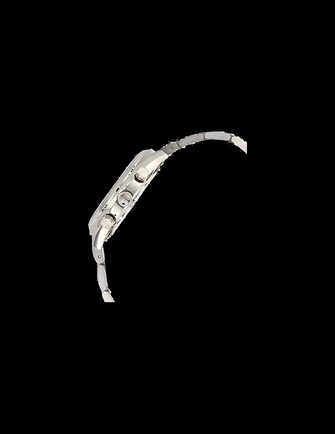 Boîtier Emporio Armani AR1974 rond en acier argenté de 43mm, lunette lisse, verre minéral