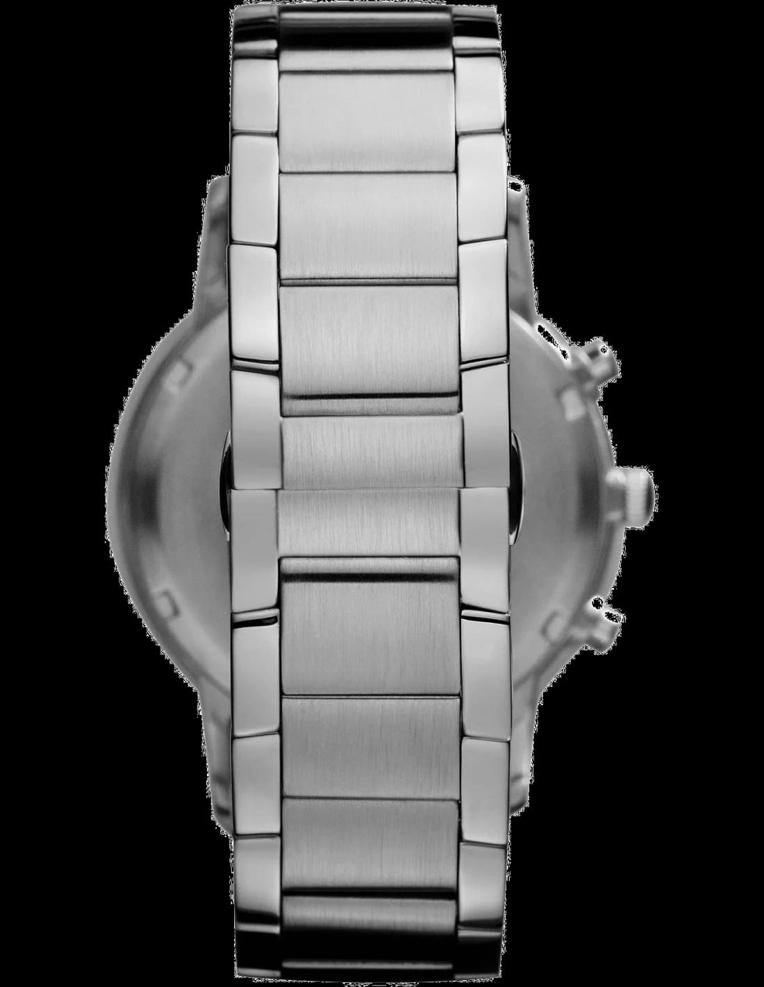 Bracelet Emporio Armani AR2460 en acier inoxydable noir, maillons fins et boucle déployante, finition brossée