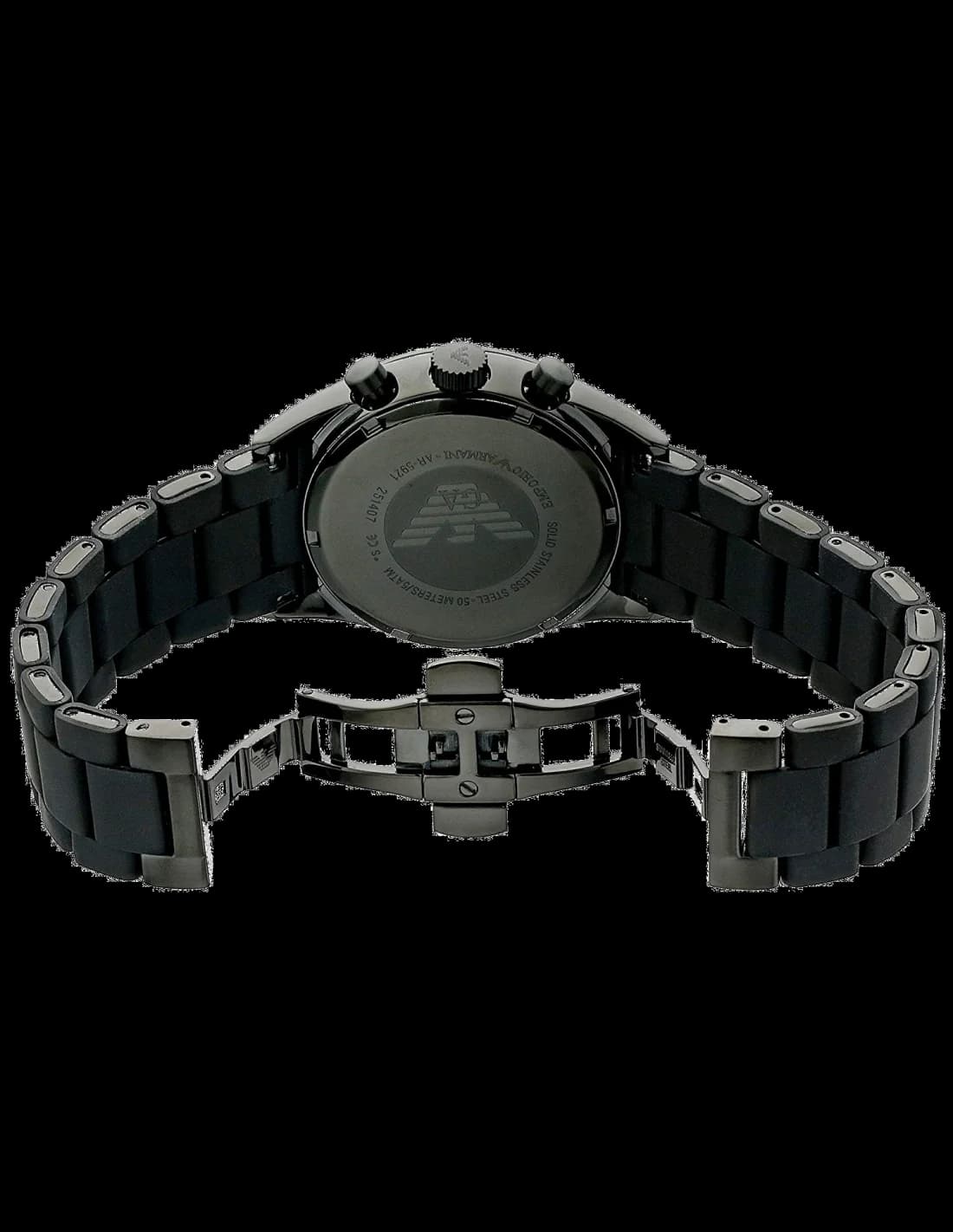 Montre Homme Emporio Armani AR5921 Noir Mat et Cadran Bleu vue 2