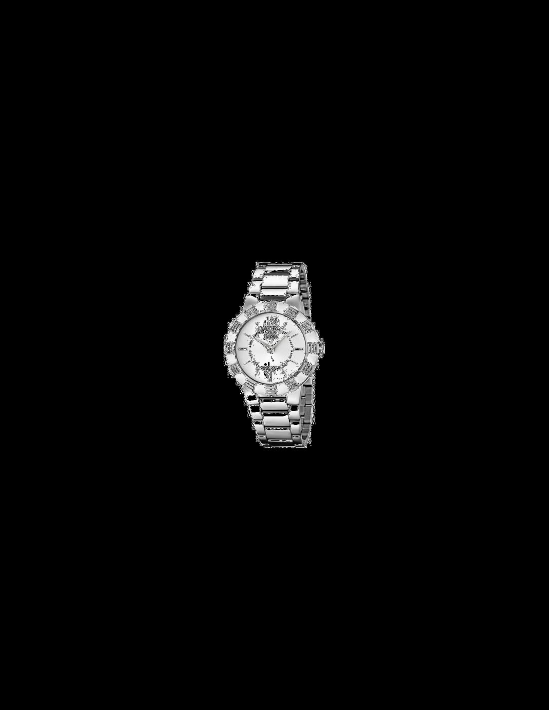 Montre Festina F16730/1 argentée au cadran blanc nacré et index dorés, style classique élégant