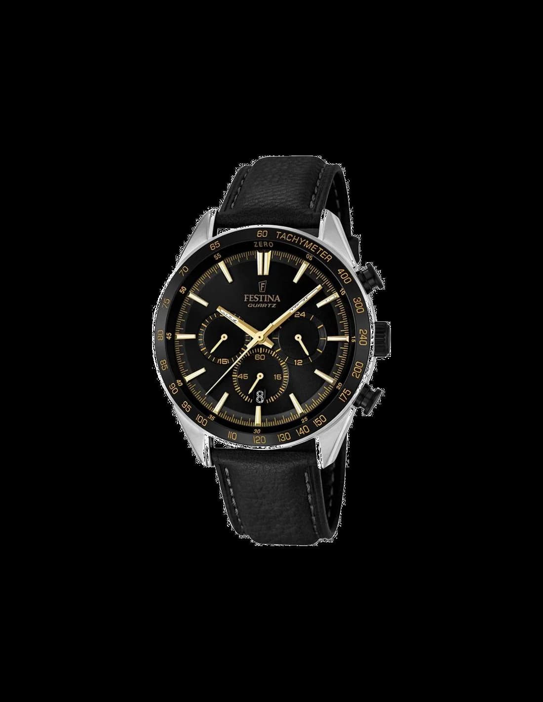 Montre Festina F16844/3 au cadran noir contrasté, design sportif robuste et lisible