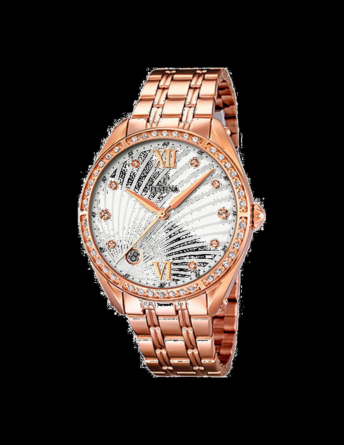 Montre Festina F16896/1 avec cadran blanc et finitions rose gold, style élégant et féminin