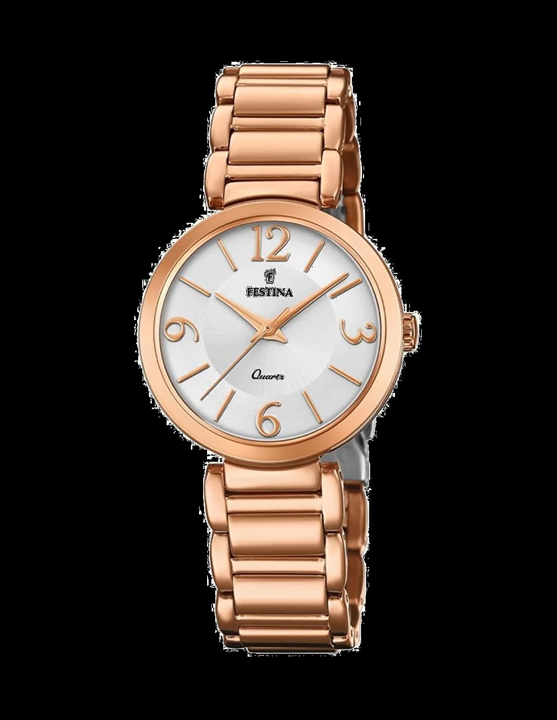 Montre Festina F20215/1 avec cadran blanc nacré et cristaux scintillants, style féminin élégant