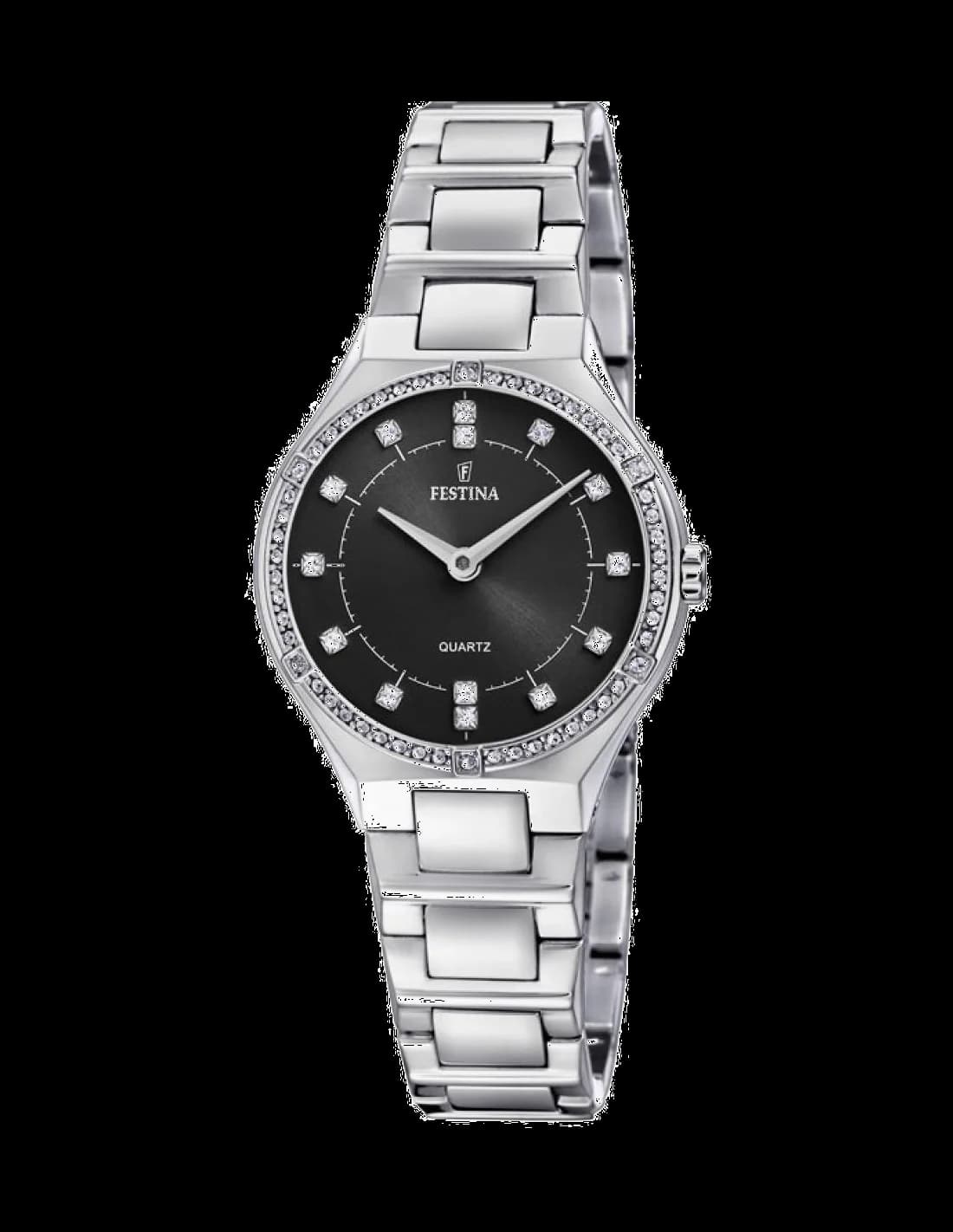 Montre Festina F20225/2 au cadran argenté et aiguilles dorées nacré