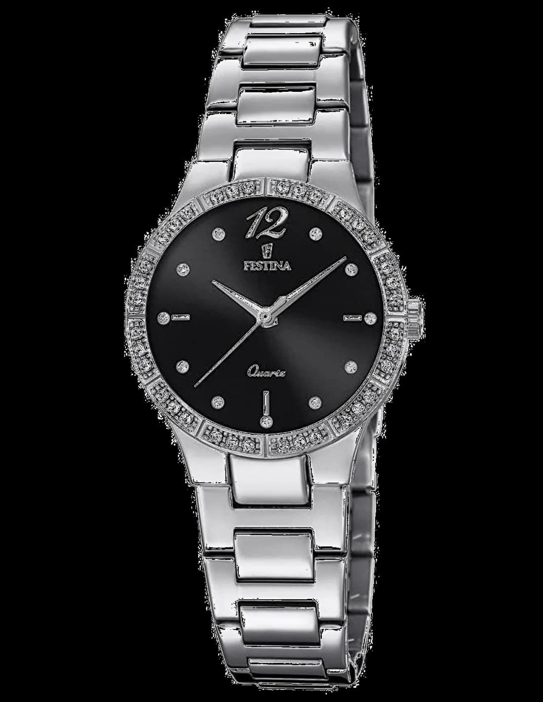 Montre Festina F20240/2 au cadran argenté et aiguilles dorées, style classique et élégant
