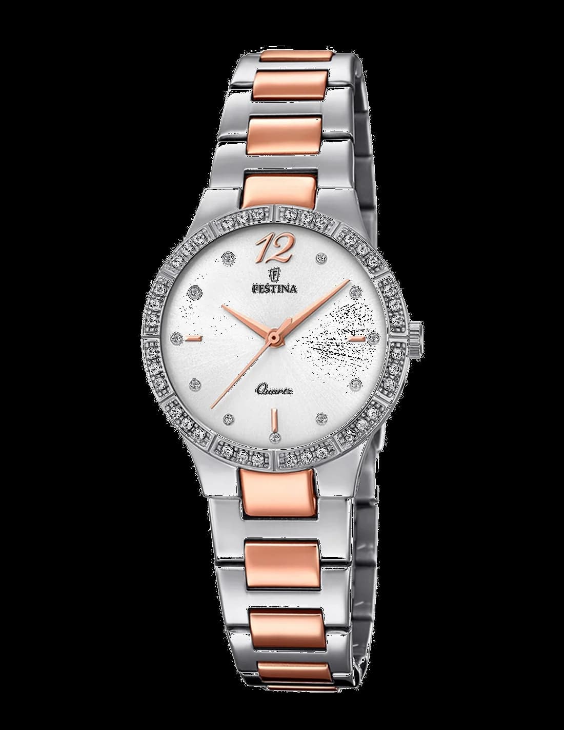 Montre Festina F20241/2 au cadran blanc lumineux et finition rose intégrale pour un style élégant et féminin