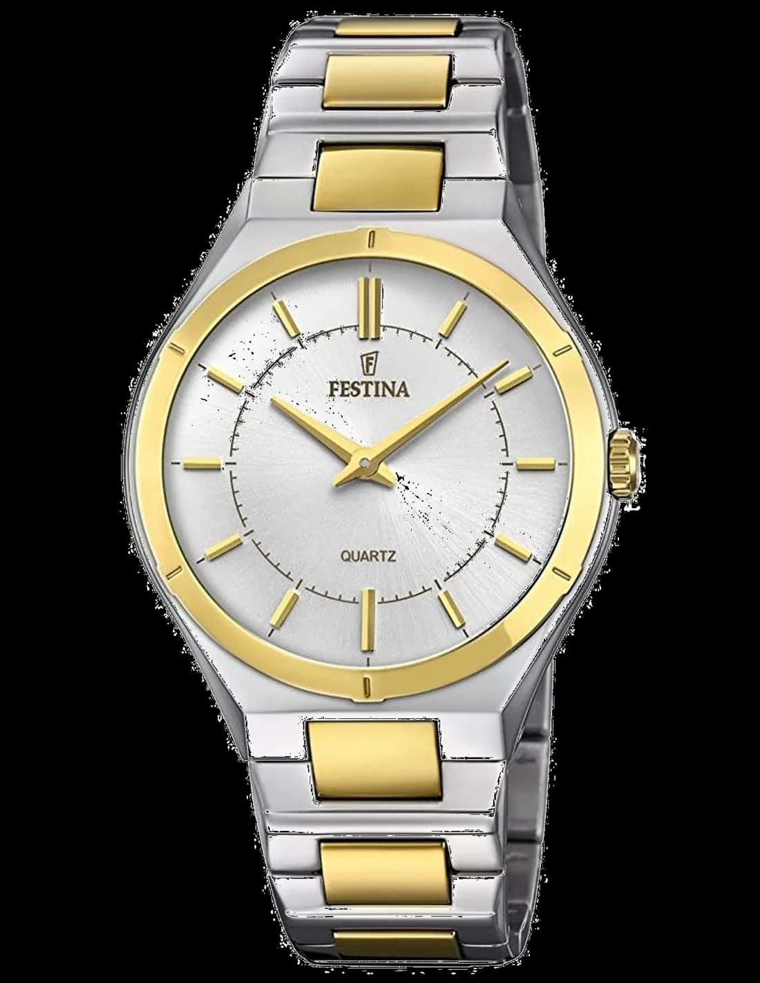 Montre Festina F20245/2 au cadran bleu soleillé avec index bâtons et aiguilles argentées, style élégant et moderne