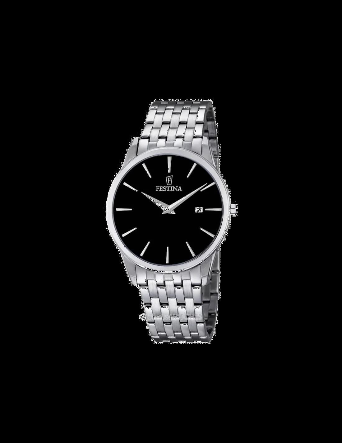 Montre Festina F6833/2 argentée avec cadran gris soleil et index bâtons lumineux, style classique et sportif