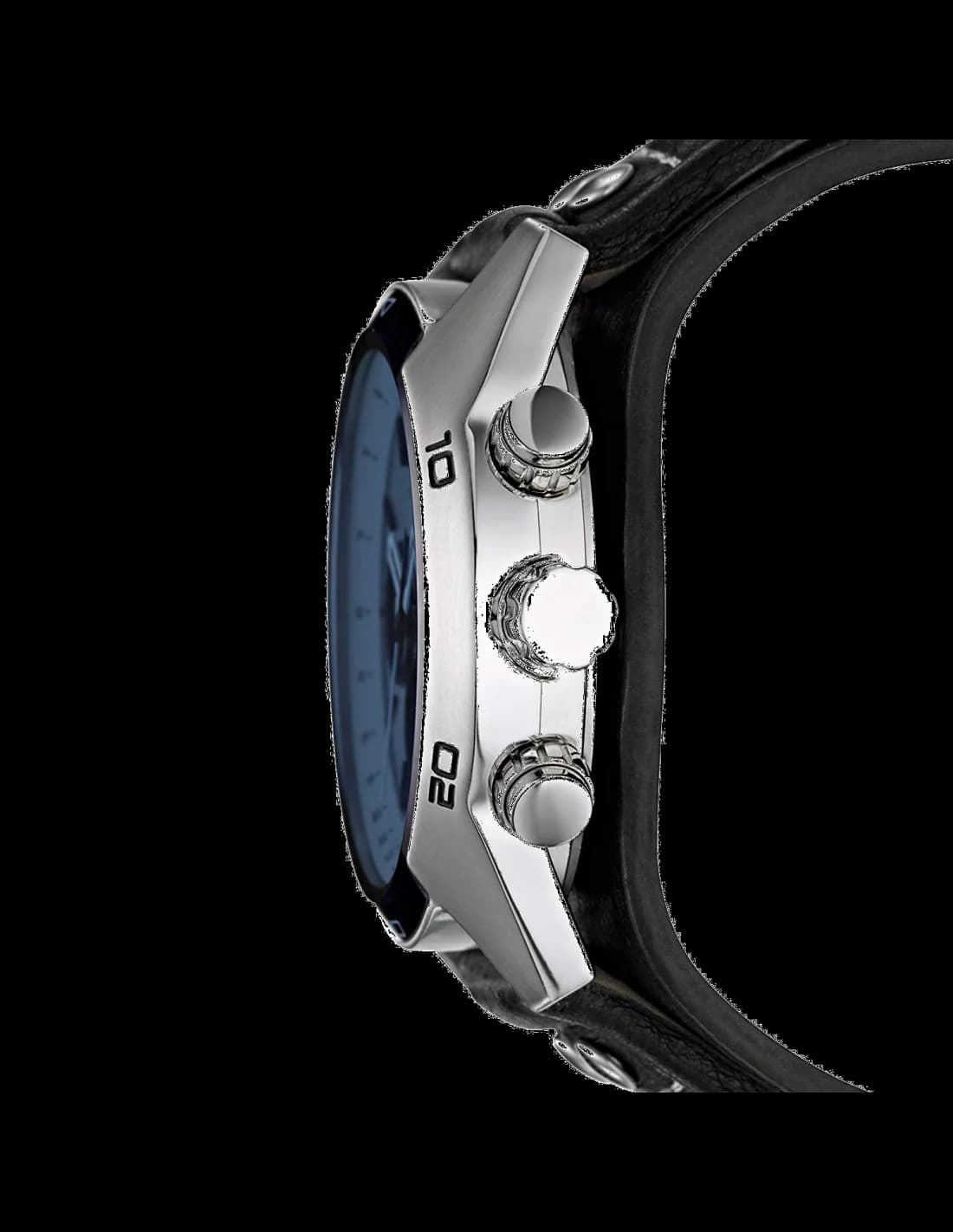 Bracelet Fossil CH2564 en cuir marron avec surpiqûres contrastées et boucle ardillon en acier