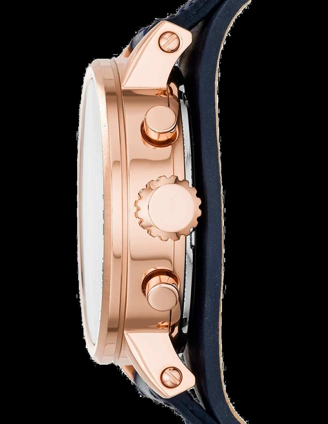 Cadran Fossil ES3838 avec cadran bleu texturé, index appliqués et aiguilles dauphine, date à 3h