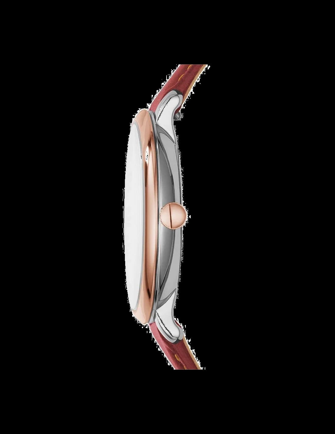 Montre Fossil ES3842 avec bracelet fin en cuir marron vue 2