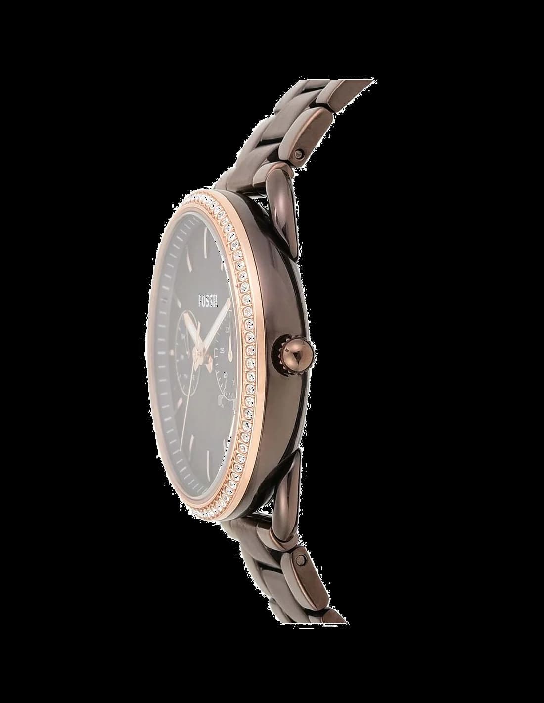 Cadran Fossil ES4258 aux index diamants et aiguilles dorées, élégance intemporelle