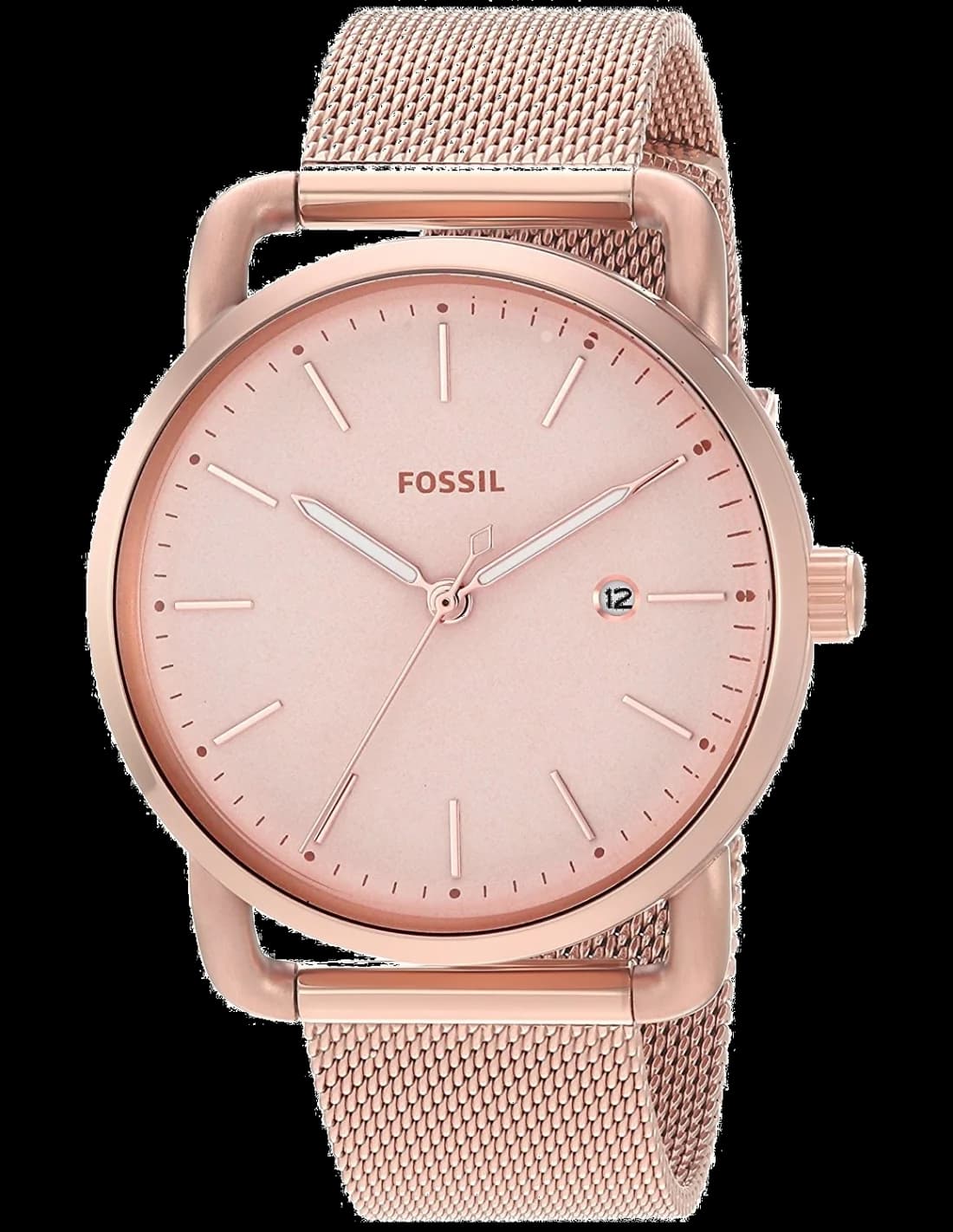 Montre Fossil ES4333 avec cadran blanc nacré et finitions or rose élégant