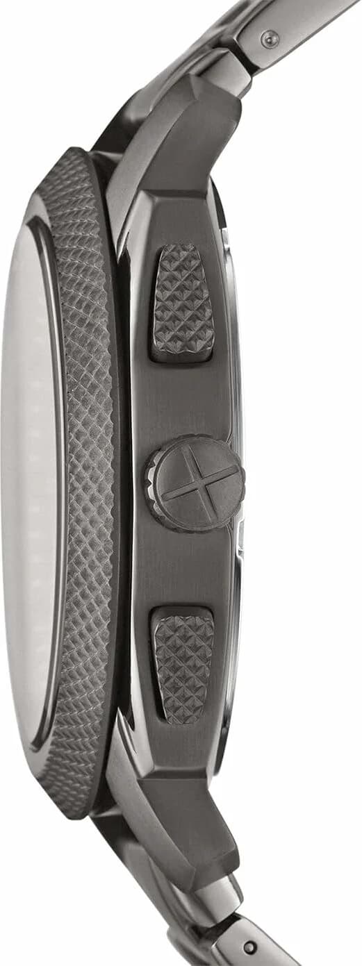 Bracelet Fossil FS4662 en acier fumé avec maillons polis et satinés, fermoir déployant