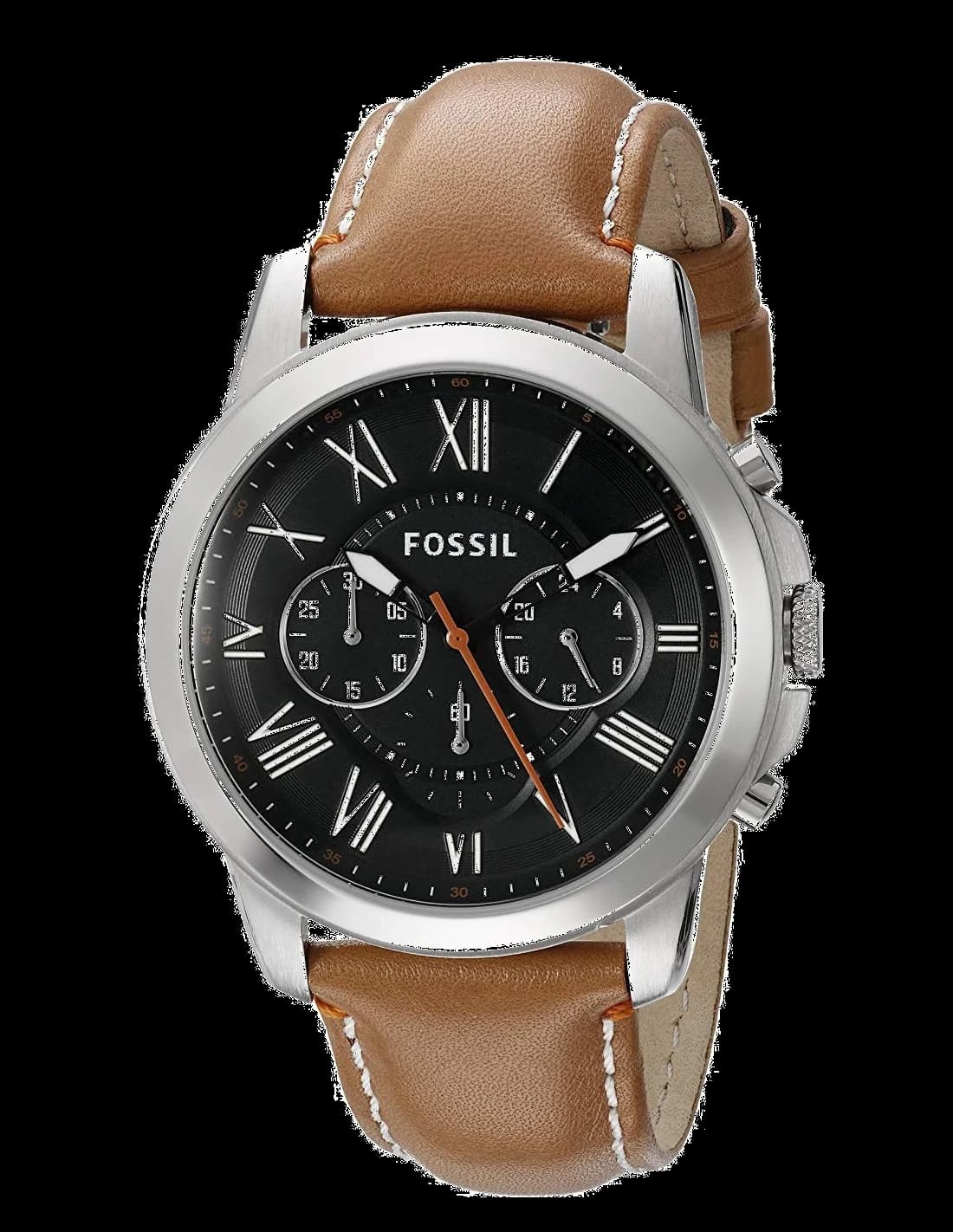 Montre Fossil FS4918 au cadran vert soleil, style vintage chic avec aiguilles dorées et index bâtons
