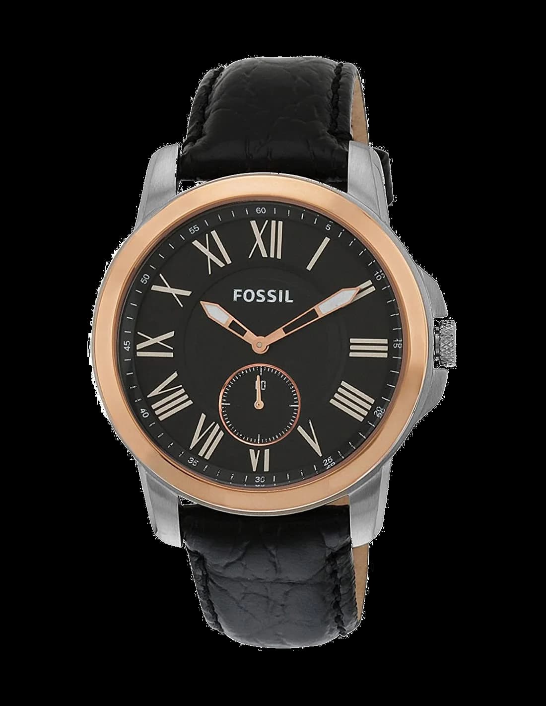 Montre Fossil FS4943 en acier noir avec cadran glacé et finitions minimalistes