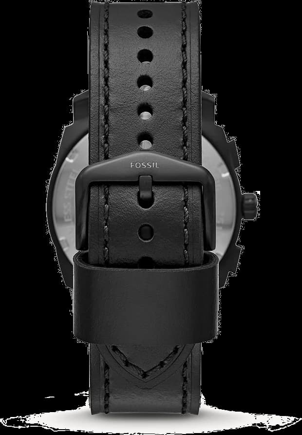 Cadran Fossil FS5586 avec compteurs chronographe, guichet date à 3h et aiguilles luminescentes