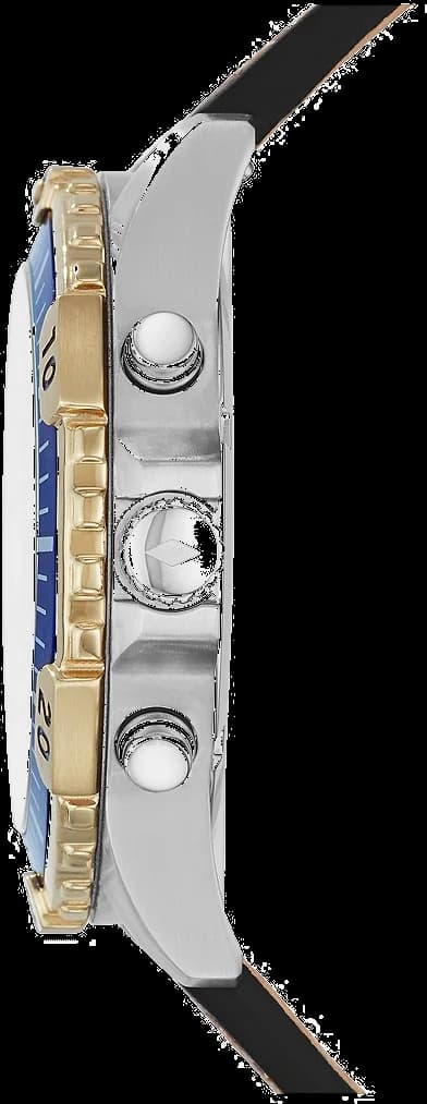 Cadran Fossil FS5625 détaillé avec compteurs chronographe, guichet date à 4h30, aiguilles lumineuses