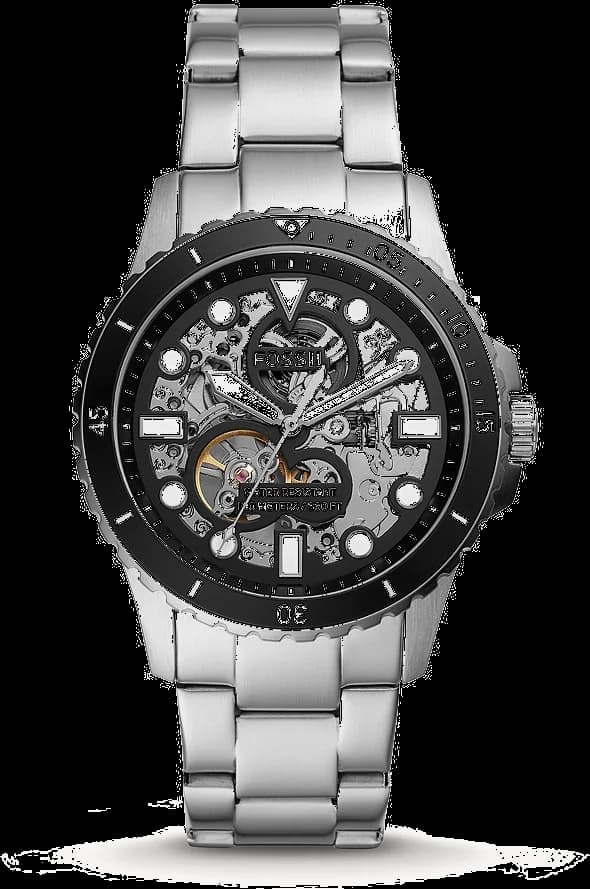 Montre Fossil FB-01 Automatique ME3190 cadran squelette en acier inoxydable