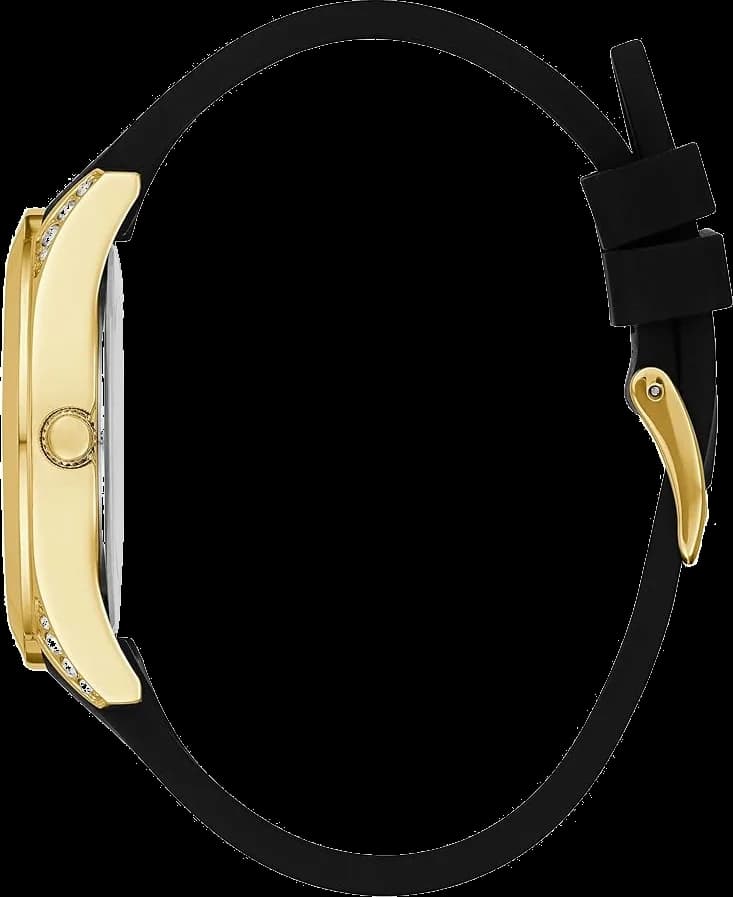 Bracelet Guess GW0109L1 en silicone noir avec boucle ardillon, confortable et sportif