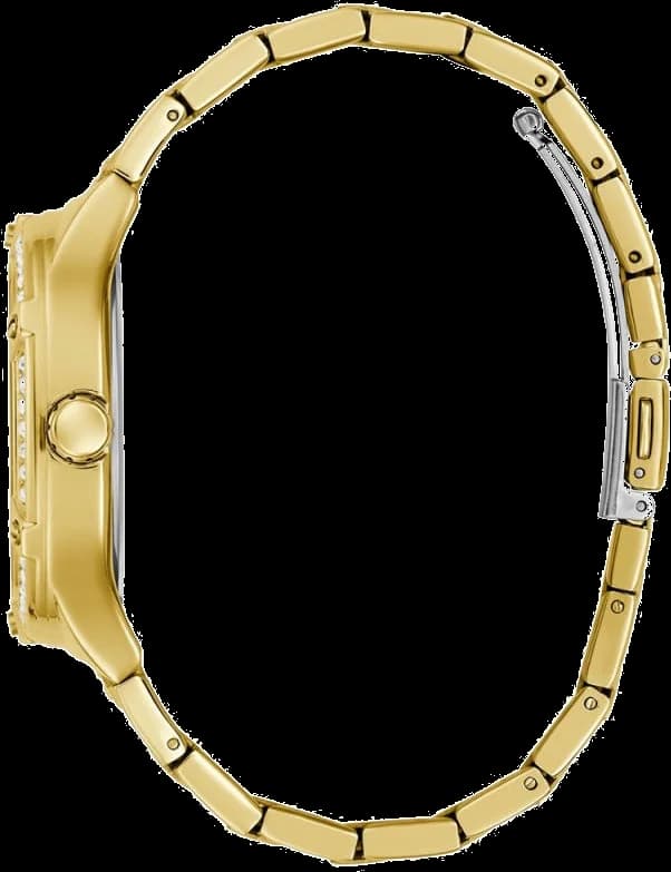 Bracelet Guess GW0558L2 en acier doré maillé, fermoir déployant ajustable, finition brillante et raffinée