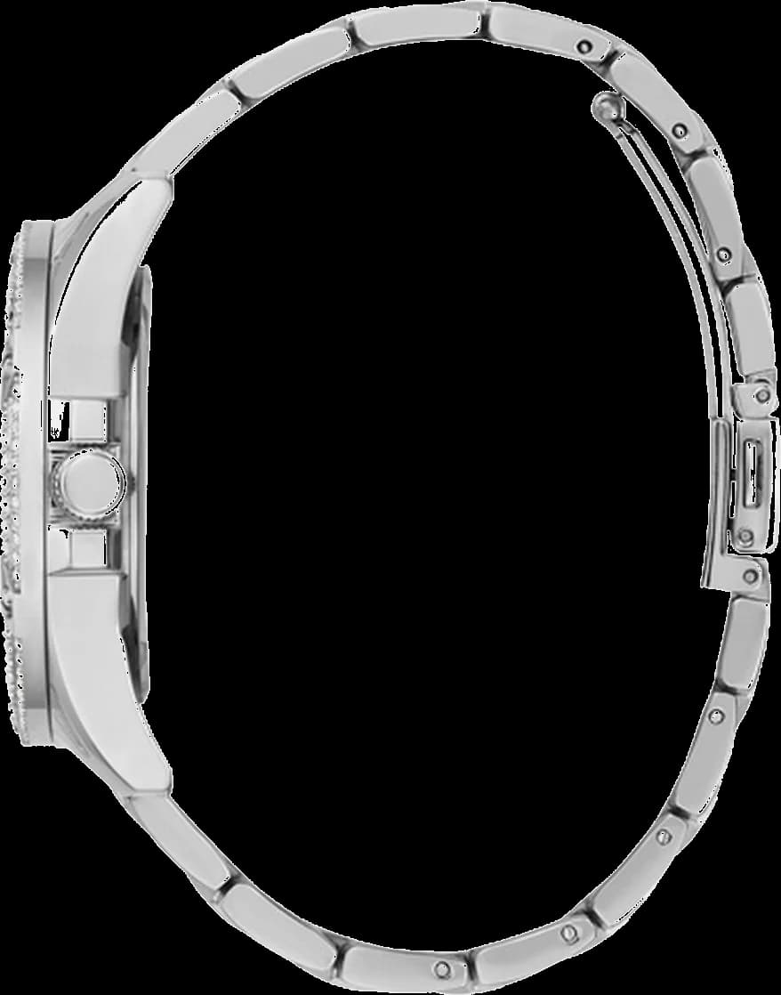 Bracelet Guess GW0464L1 en acier argenté maillé, fermoir déployant sécurisé, confortable et raffiné au poignet