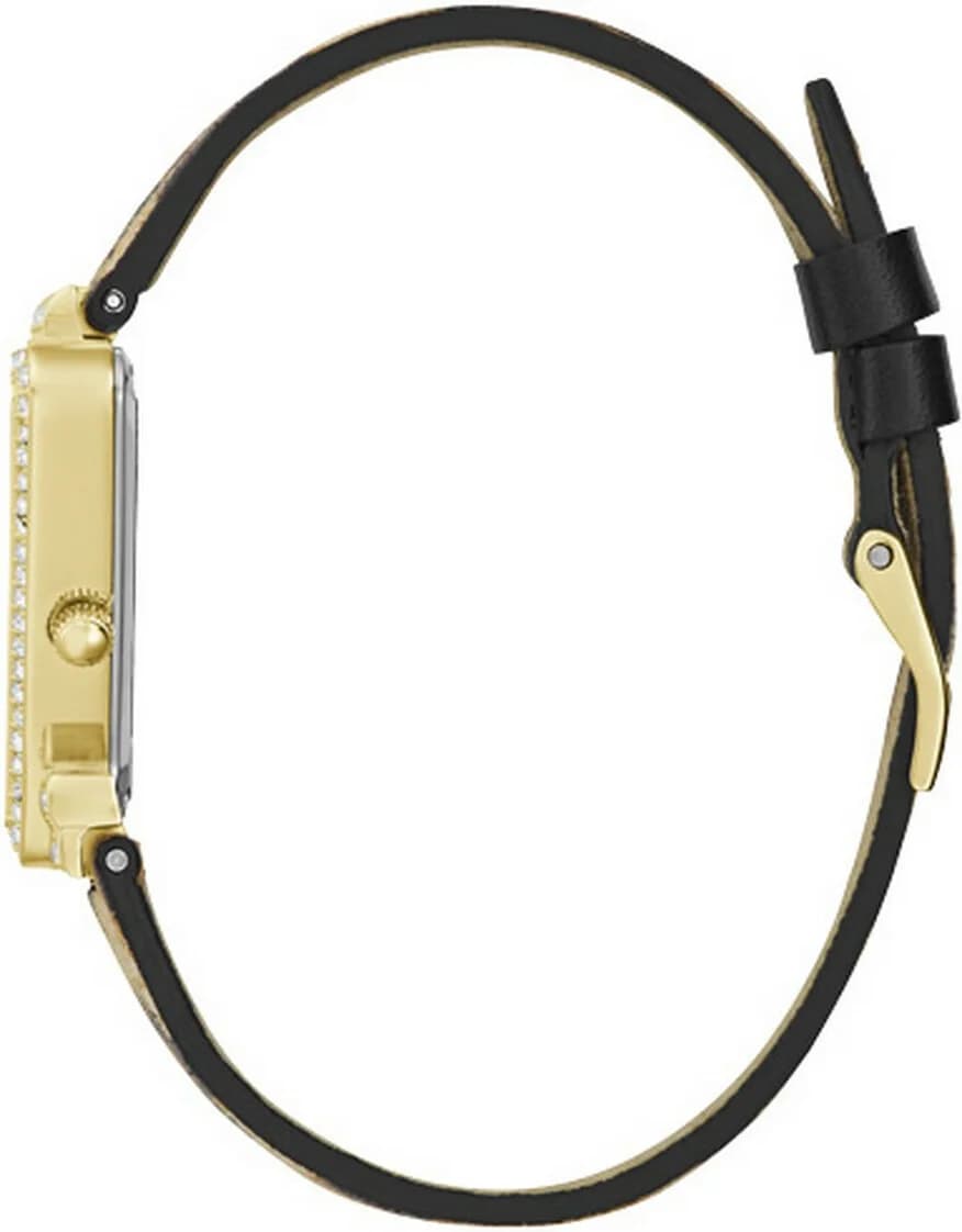 Bracelet Guess GW0504L3 en cuir léopard marron et or, boucle ardillon dorée, texture élégante