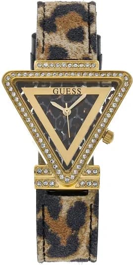 Montre Guess GW0504L3 au cadran blanc nacré et index dorés, style chic et féminin