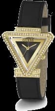 Cadran Guess GW0504L5 au cadran blanc nacré orné d'index dorés, aiguilles bâton et date à 3h, élégance féminine
