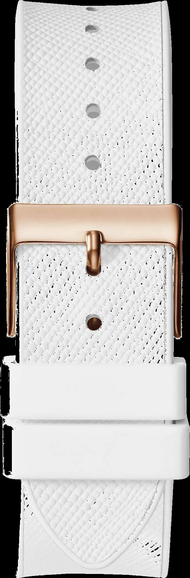 Cadran Guess GW0105L3 avec index romains, aiguilles dorées et date à 3h, finition soignée
