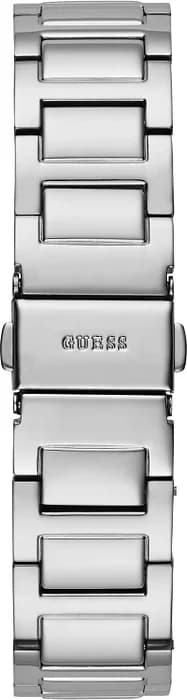 Bracelet Guess GW0472L1 en acier inoxydable argenté à maillons, fermoir déployant sécurisé, finition polie brillante