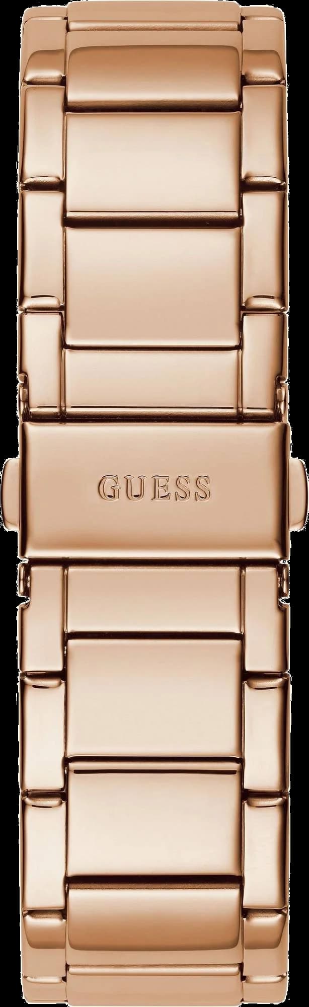 Bracelet Guess GW0104L3 en acier inoxydable or rose, maillons lisses, fermoir déployante sécurisé