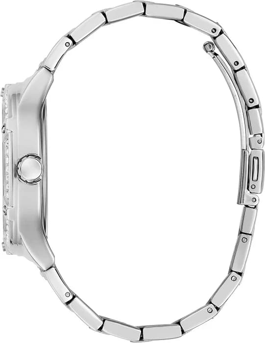 Bracelet Guess GW0558L1 argent en acier inoxydable maillé, fermoir déployant sécurisé