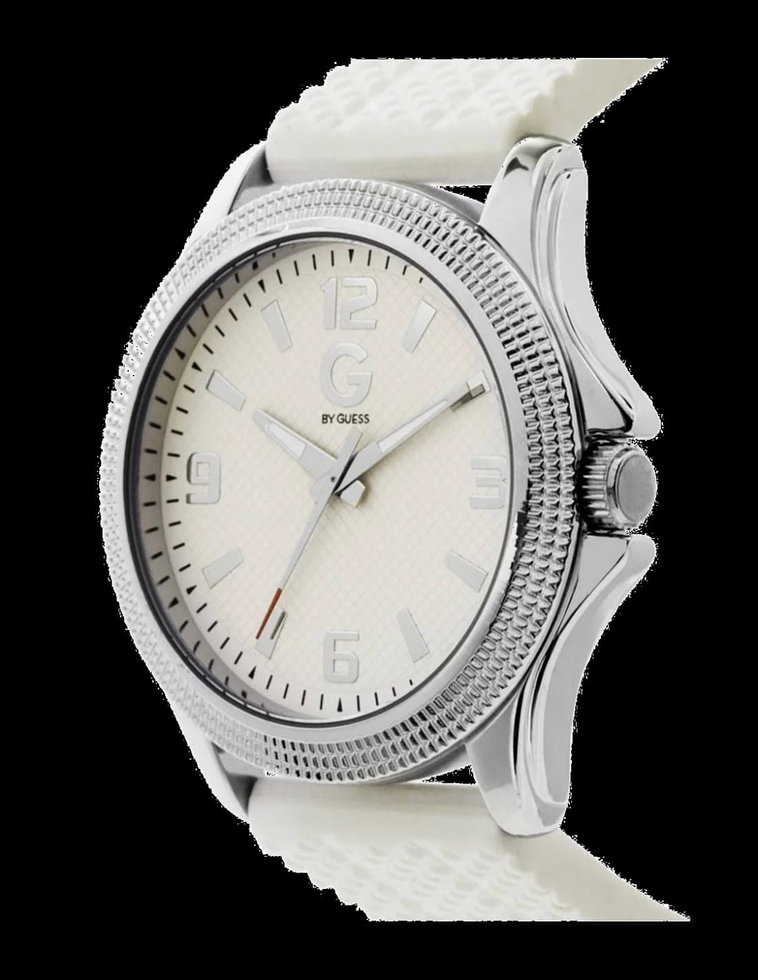 Montre Guess G74040G1 G by Guess bracelet en silicone blanc vue 2