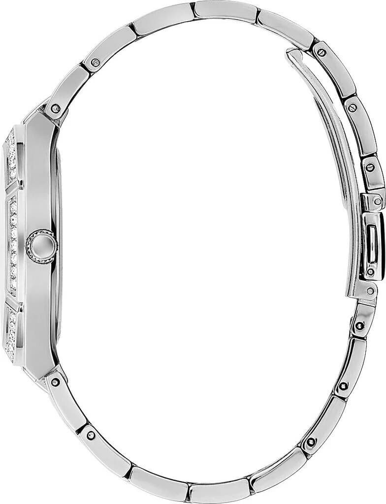 Bracelet Guess GW0033L7 en acier inoxydable argenté, maillons lisses et fermoir déployant sécurisé
